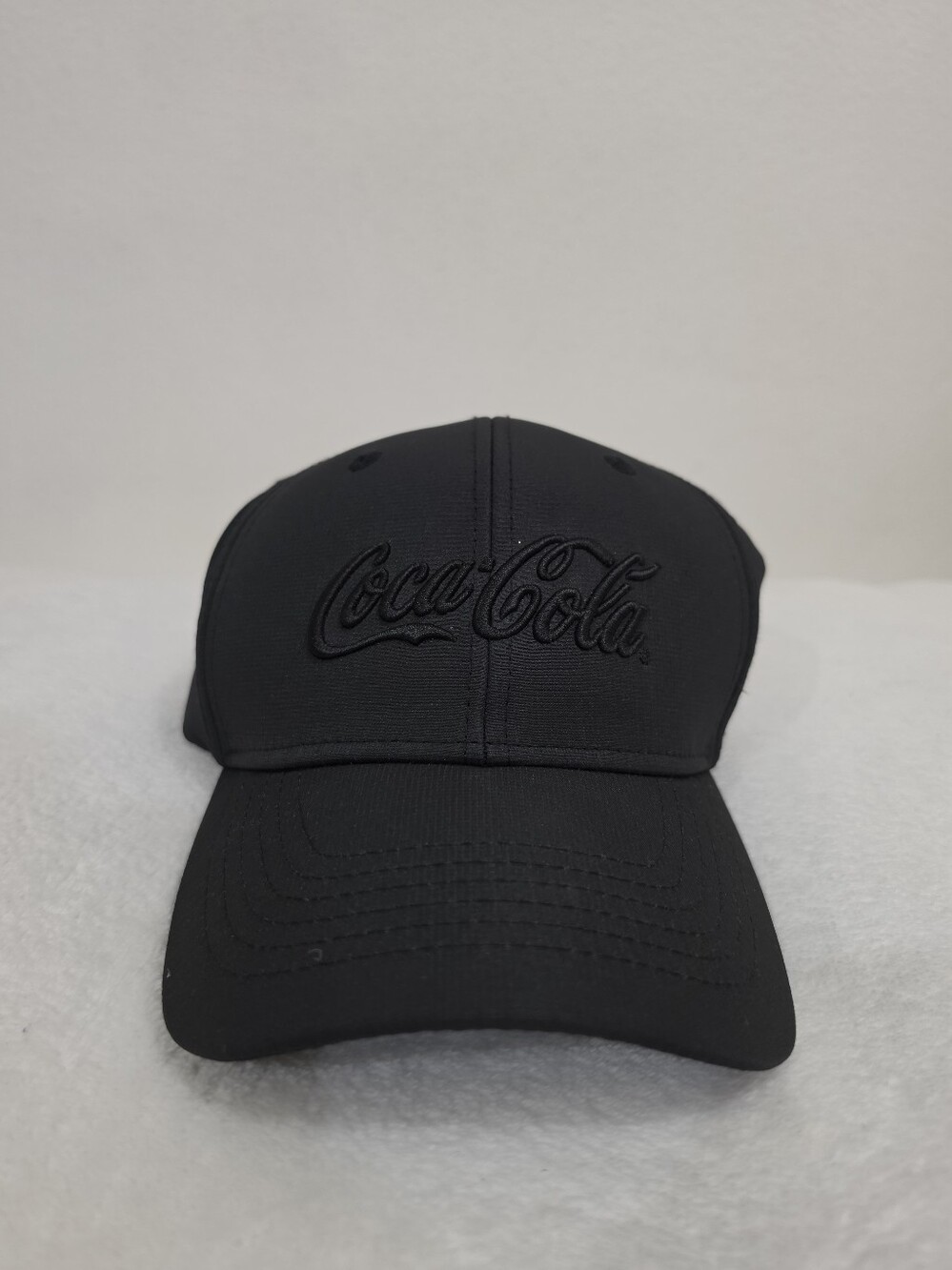 Coca Cola Embroidered Logo Cap in Black